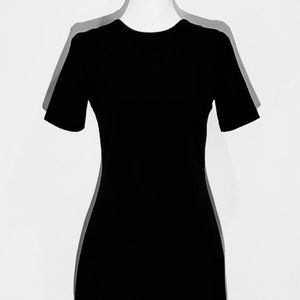 Black Short Sleeve Suit Dress